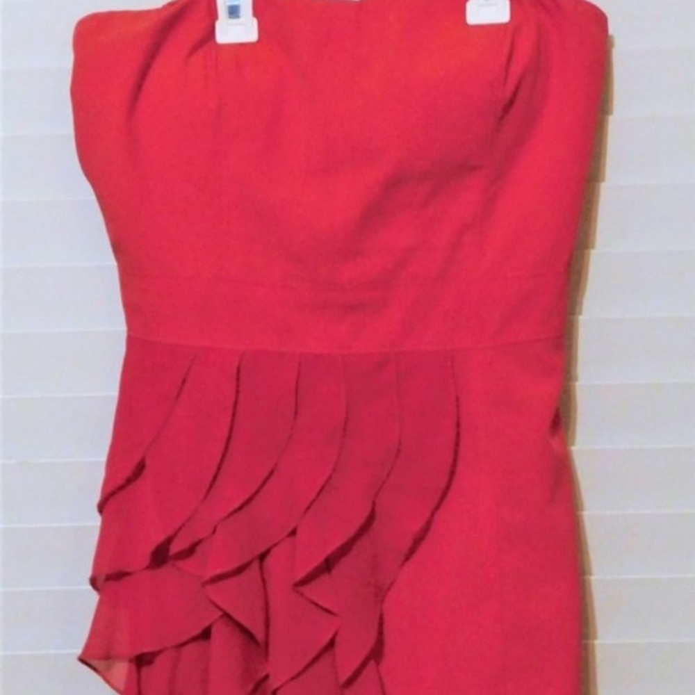 Orange short cocktail dress
